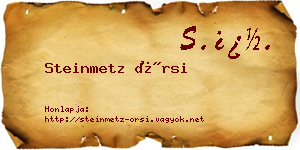 Steinmetz Örsi névjegykártya